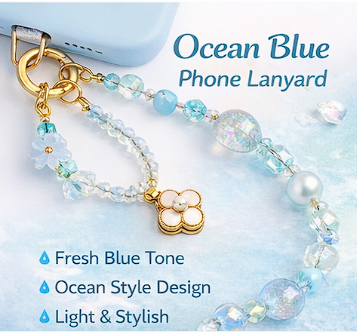 Personalized Phone Lanyard & Chain – DIY Beads / Custom Logo | Universal Phone Strap | Perfect for Gifts & Resell（1pc=3 phone lanyards）