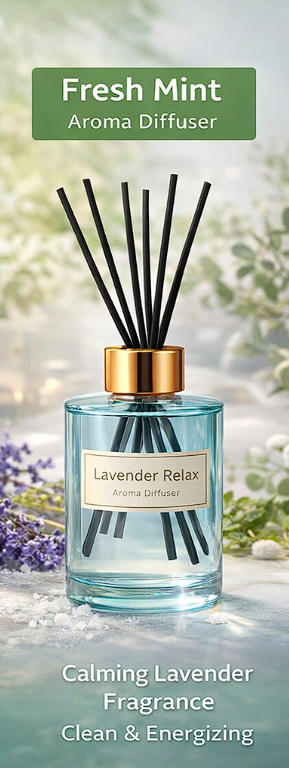 Aroma Series Reed Diffuser – Luxury Home Fragrance Collection (5 Scents)