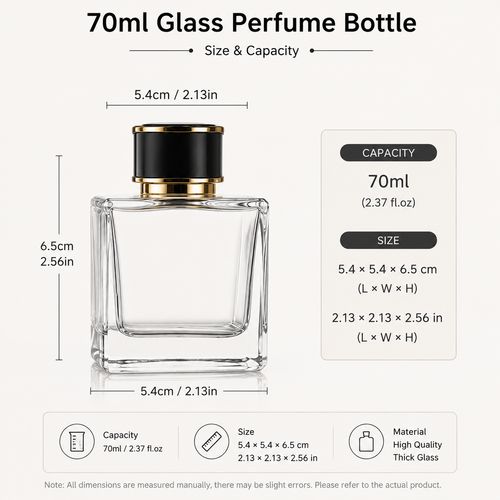 10pcs Glass Perfume Bottles – Refillable Fragrance Packaging Containers with Multiple Sizes