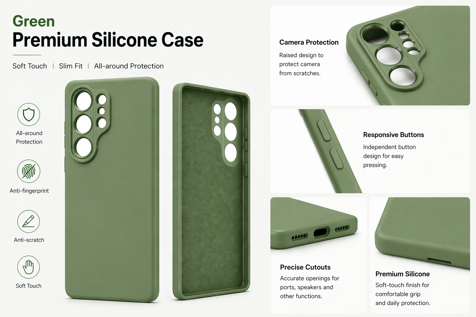 Premium Silicone Phone Case / 1 Pack = 50 PCS / Soft Protective Cover / Multi-Color / High Quality | Fast Shipping / Wholesale & Retail / Stable Supply