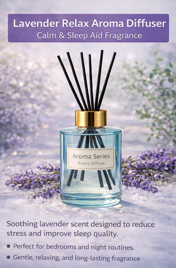 Aroma Series Reed Diffuser – Luxury Home Fragrance Collection (5 Scents)