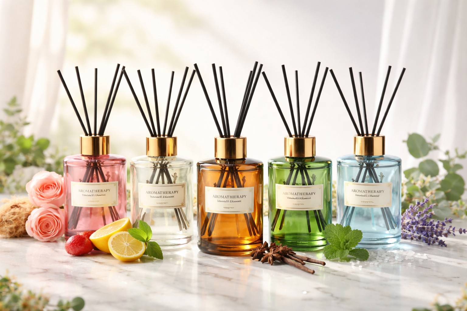 Aroma Series Reed Diffuser – Luxury Home Fragrance Collection (5 Scents)