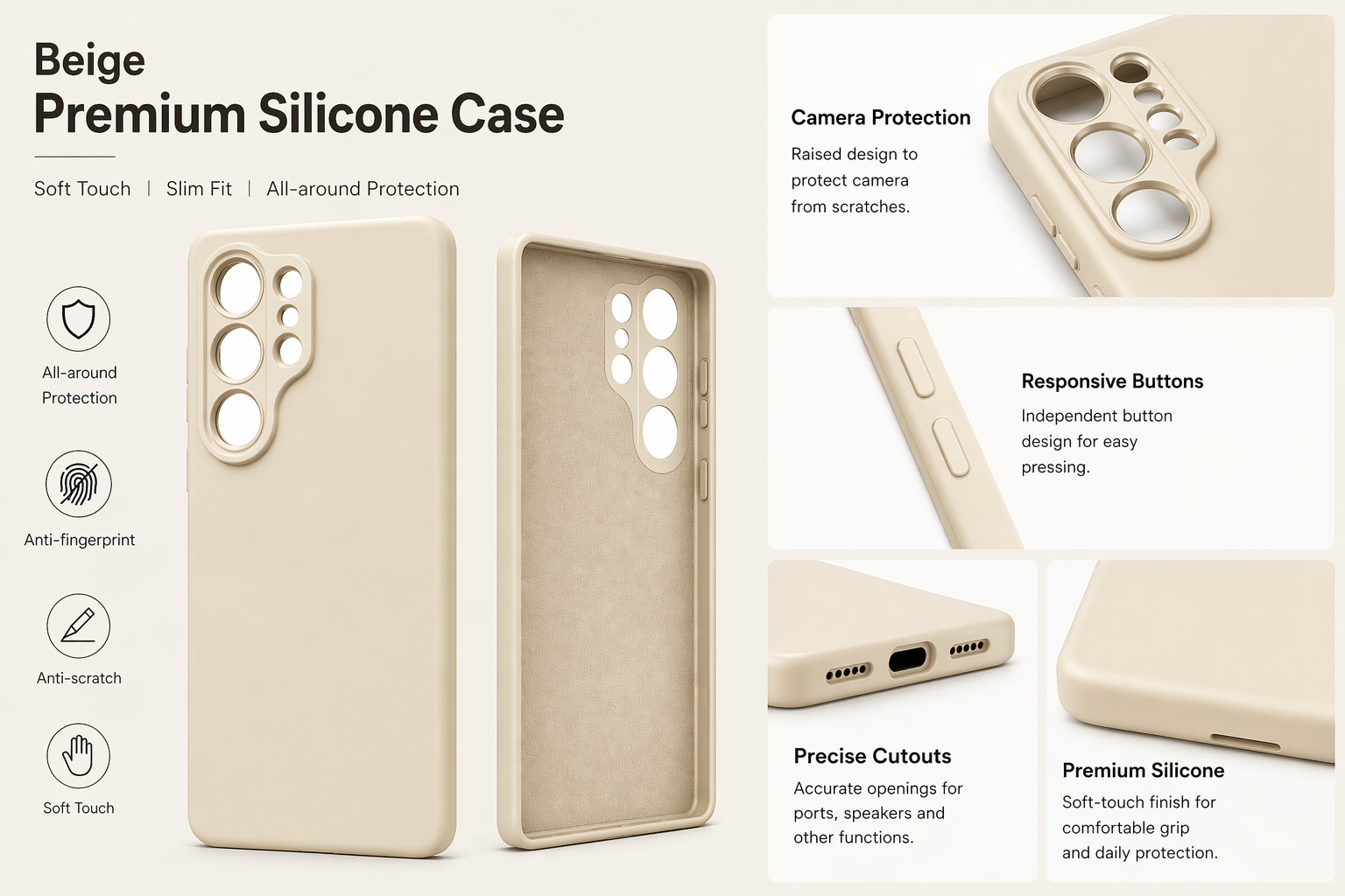 Premium Silicone Phone Case / 1 Pack = 50 PCS / Soft Protective Cover / Multi-Color / High Quality | Fast Shipping / Wholesale & Retail / Stable Supply