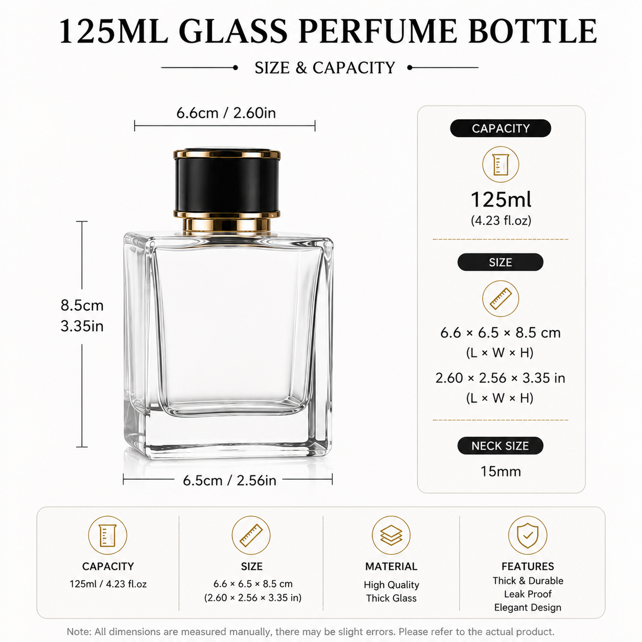 10pcs Glass Perfume Bottles – Refillable Fragrance Packaging Containers with Multiple Sizes