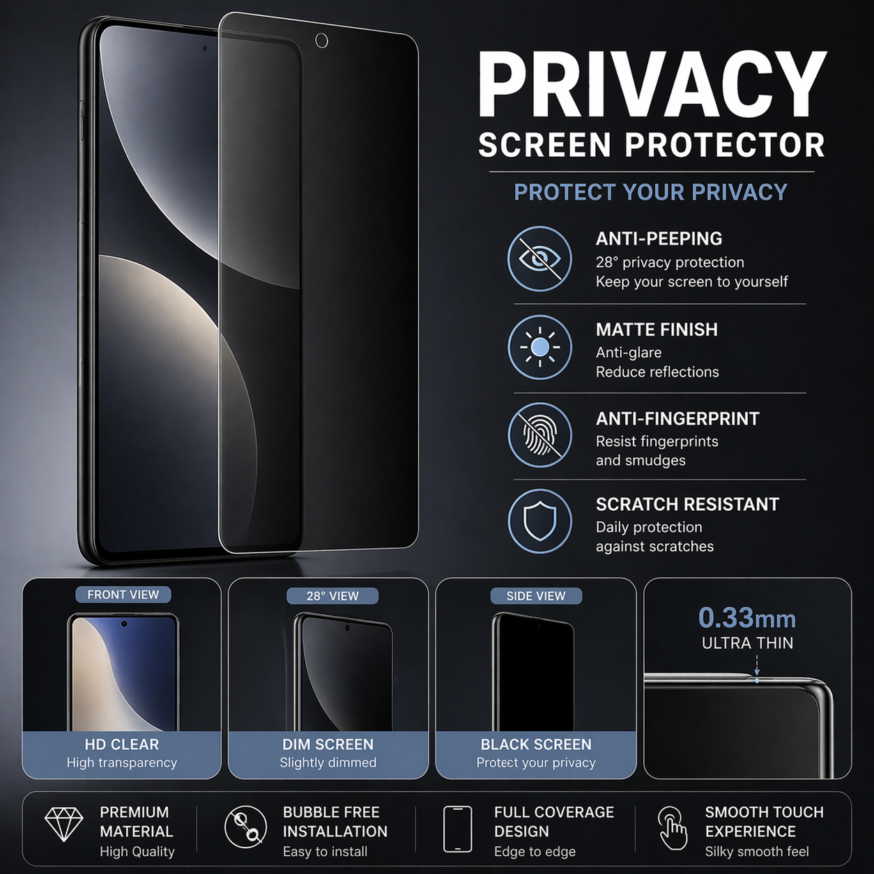 Premium Tempered Glass Screen Protector | HD Clear | Anti-Scratch | Bubble-Free Installation