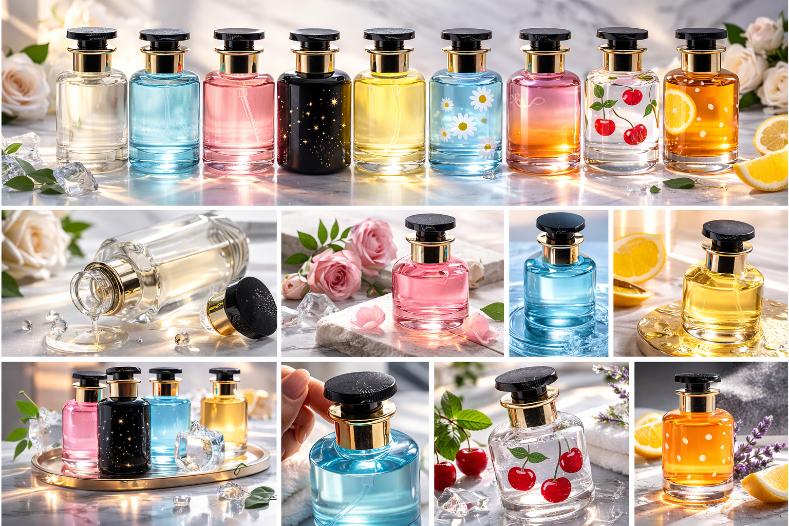 Luxury Perfume Glass Bottles (Customizable)