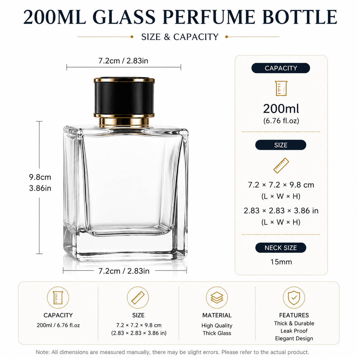 10pcs Glass Perfume Bottles – Refillable Fragrance Packaging Containers with Multiple Sizes