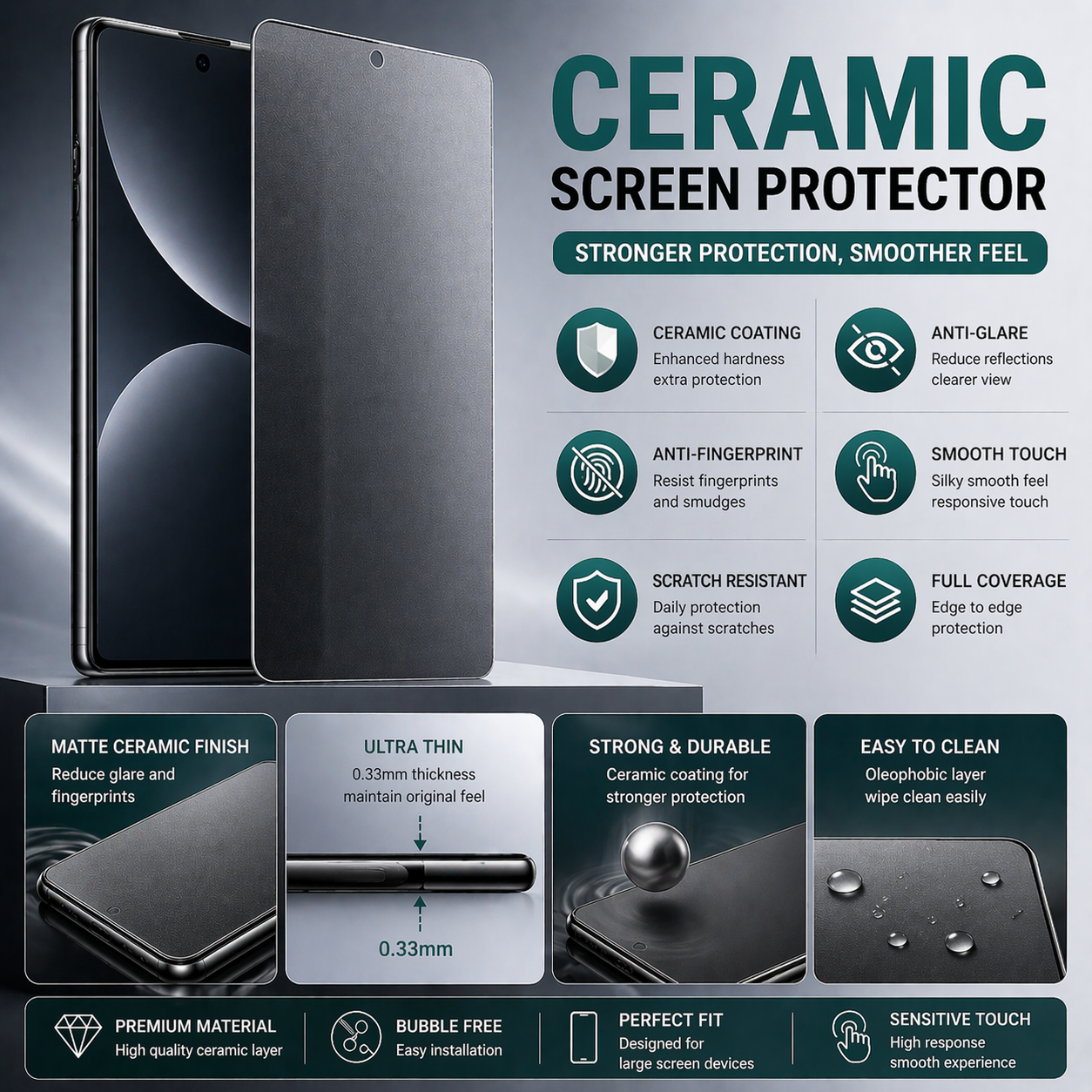 Premium Tempered Glass Screen Protector | HD Clear | Anti-Scratch | Bubble-Free Installation