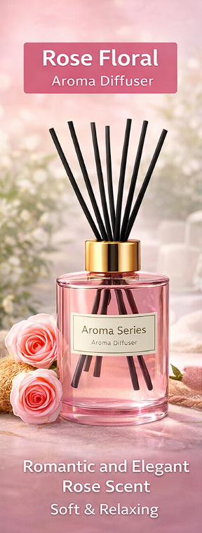 Aroma Series Reed Diffuser – Luxury Home Fragrance Collection (5 Scents)