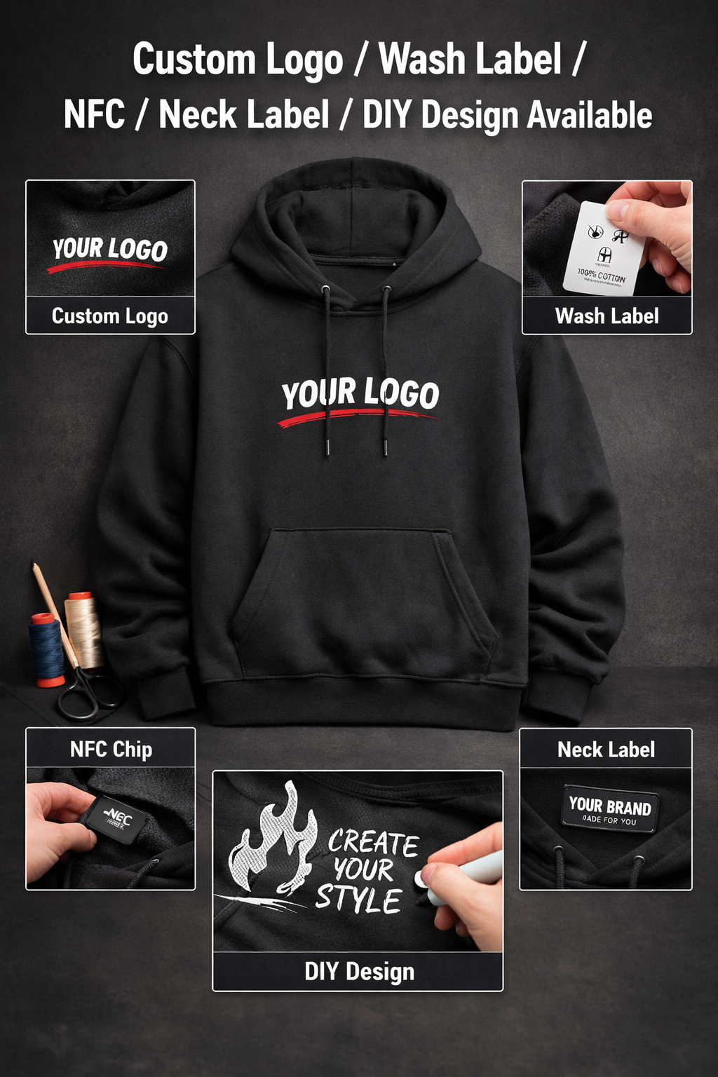 Premium Quality Cotton Pullover Hoodie