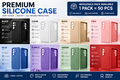 Premium Silicone Phone Case / 1 Pack = 50 PCS / Soft Protective Cover / Multi-Color / High Quality | Fast Shipping / Wholesale & Retail / Stable Supply