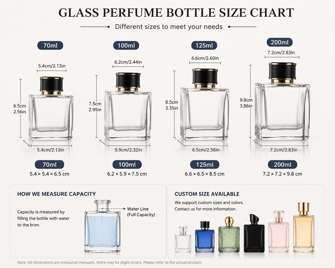 10pcs Glass Perfume Bottles – Refillable Fragrance Packaging Containers with Multiple Sizes